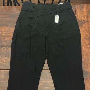 Express High Rise Ankle Tie Waist Dress Pants